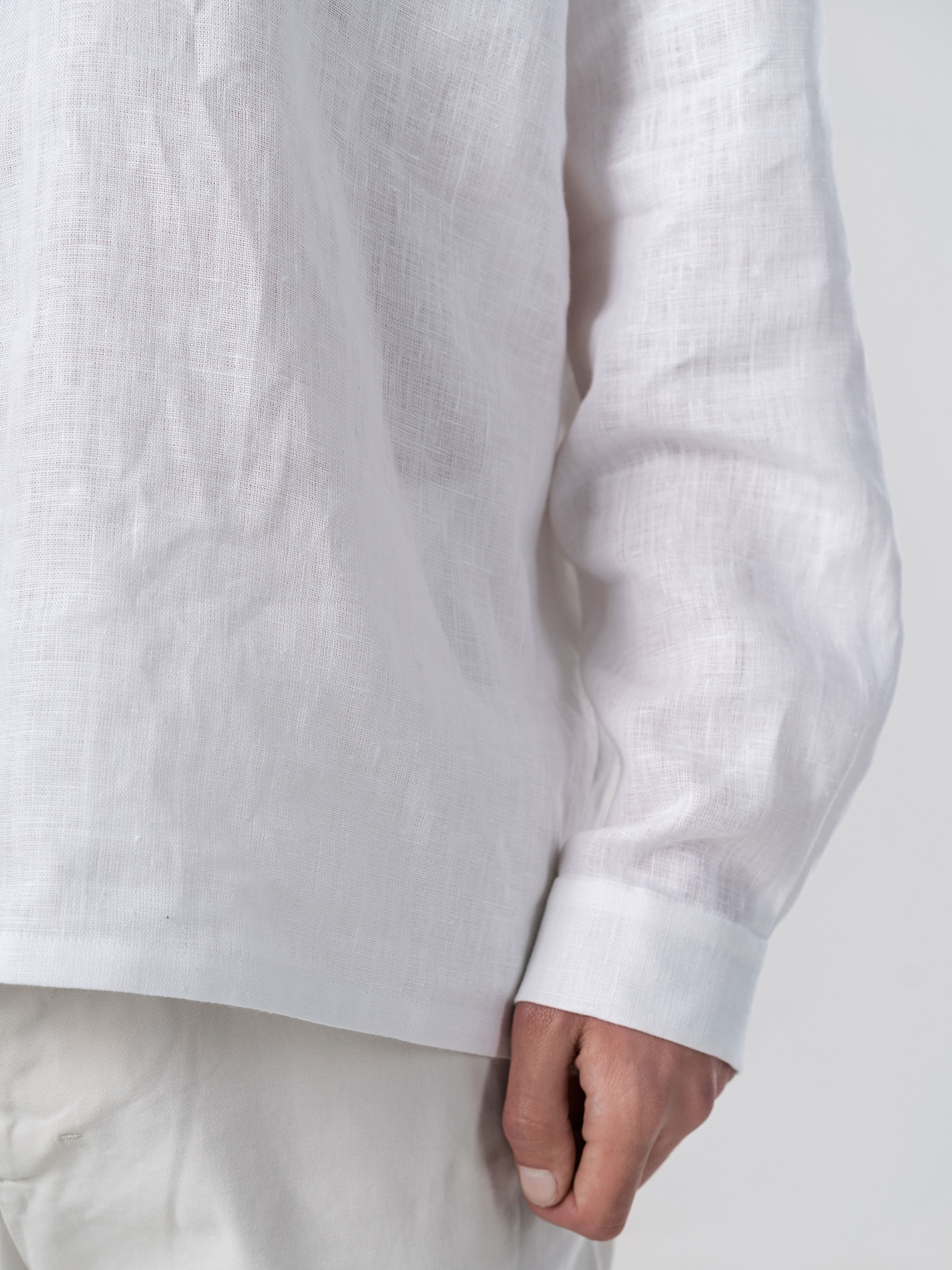 Men's linen shirt with embroidery Sky - photo 2