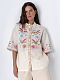 Linen shirt with floral embroidery Veselka