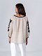 Linen blouse with applique Zagadka Black