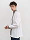 White shirt with geometric ornament and buttons KOLOS