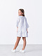 Embroidered linen white color dress Lavyna