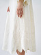 Beige linen dress with embroidery Nizhnist