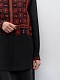 Black linen shirt with an embroidered ornament Nova Khata 1930