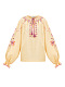 Voluminous embroidered blouse with floral ornaments Kviten