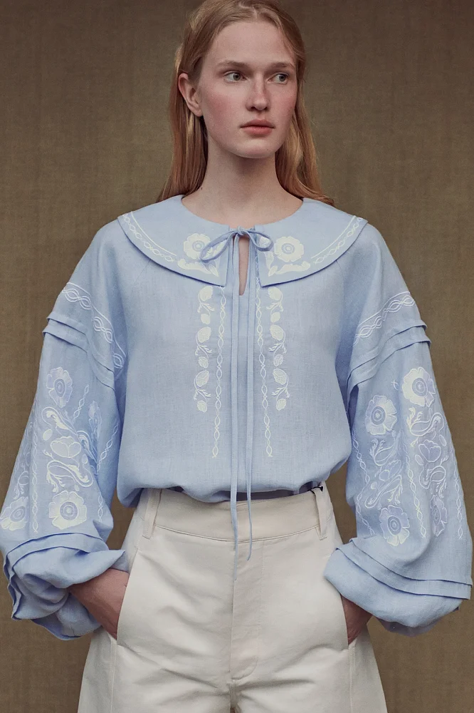 Women's embroidered shirts