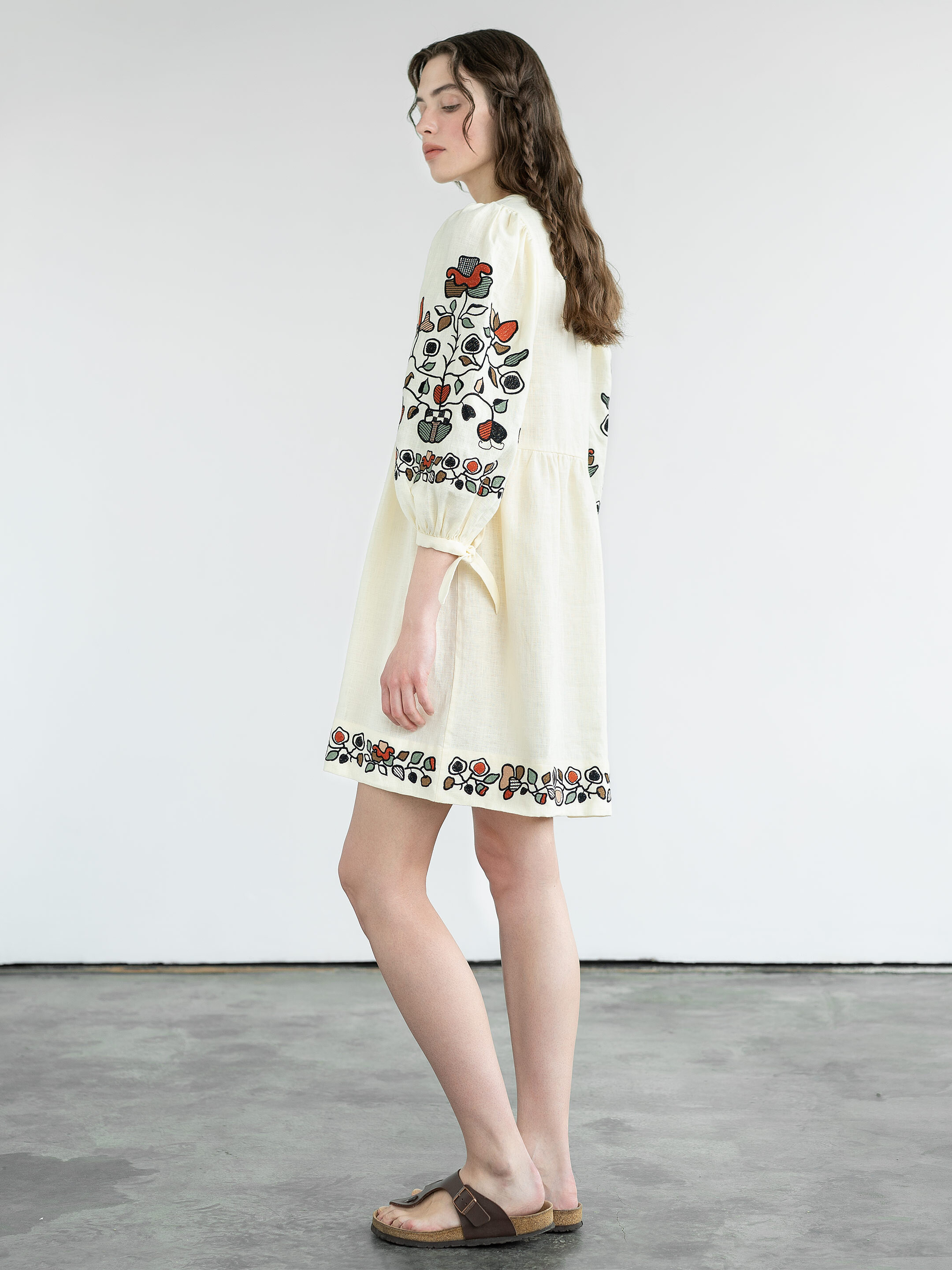 Linen dress with embroidery Zadorozhniy Dress in Ukraine