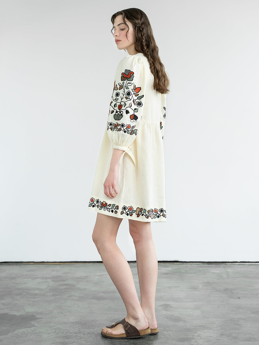 Linen dress with embroidery Zadorozhniy Dress [0]
