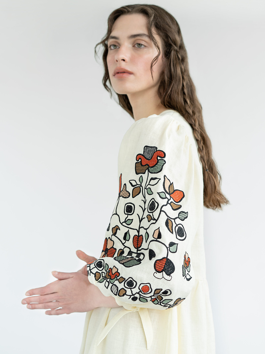 Linen dress with embroidery Zadorozhniy Dress [0]