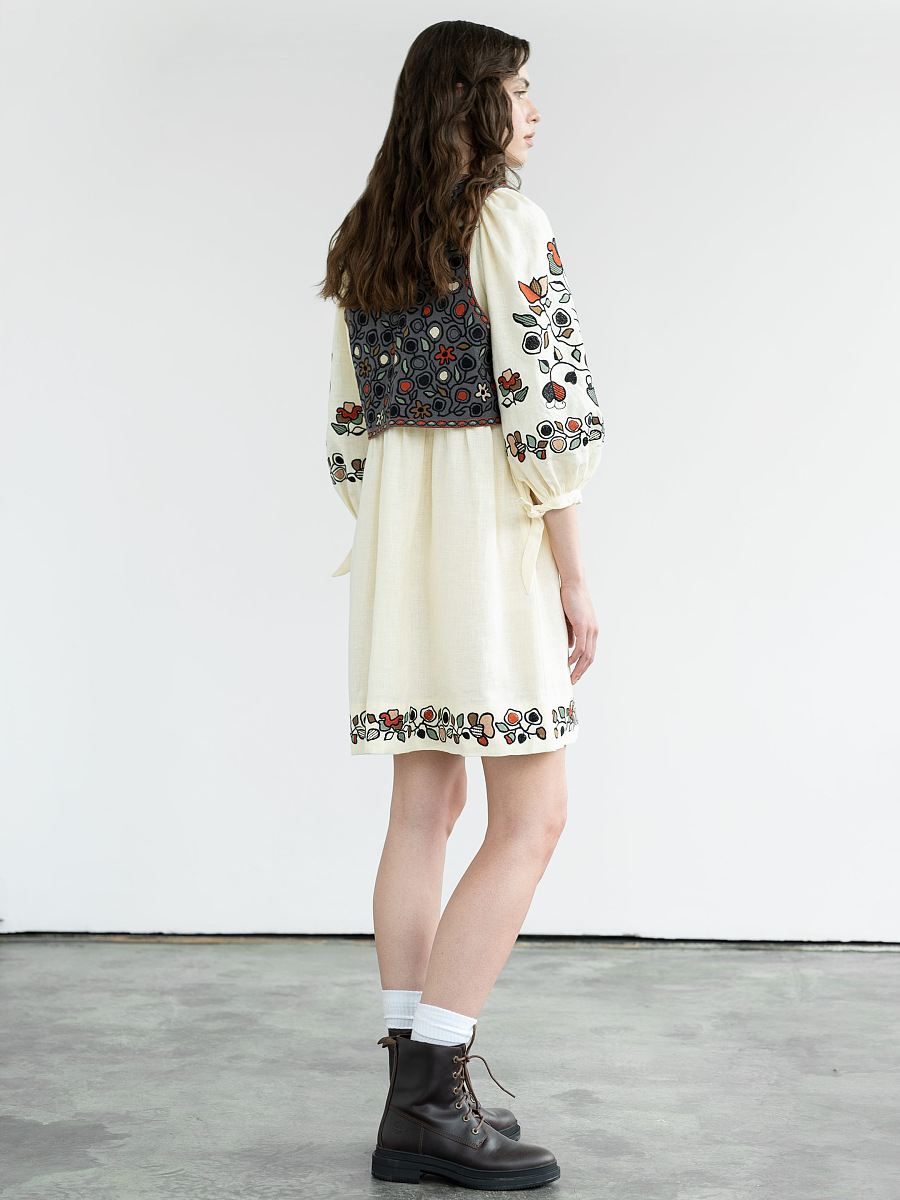 Linen dress with embroidery Zadorozhniy Dress [0]