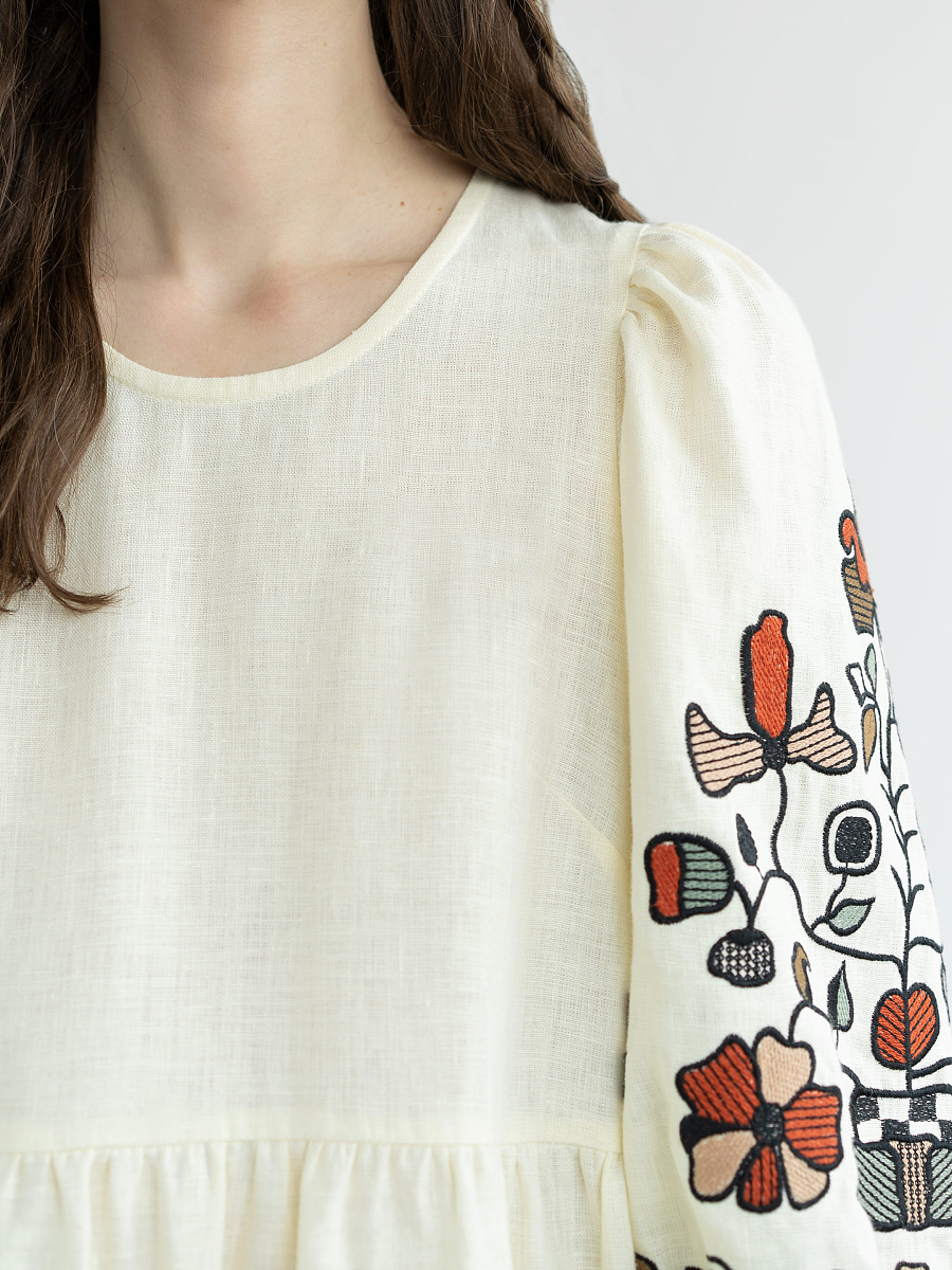 Linen dress with embroidery Zadorozhniy Dress [0]