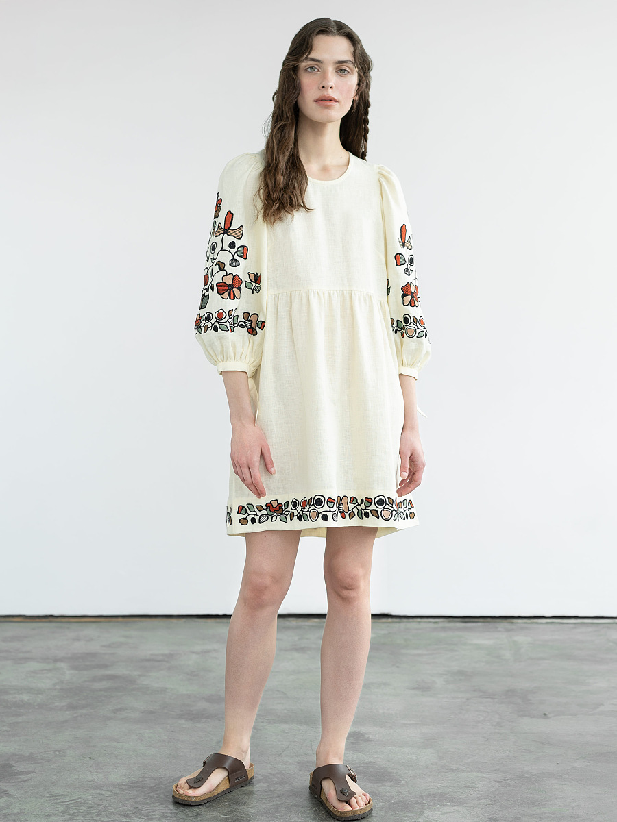 Linen dress with embroidery Zadorozhniy Dress [0]