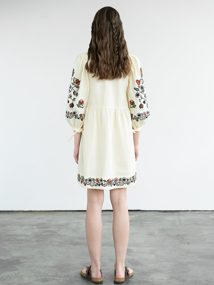 Linen dress with embroidery Zadorozhniy Dress [0]