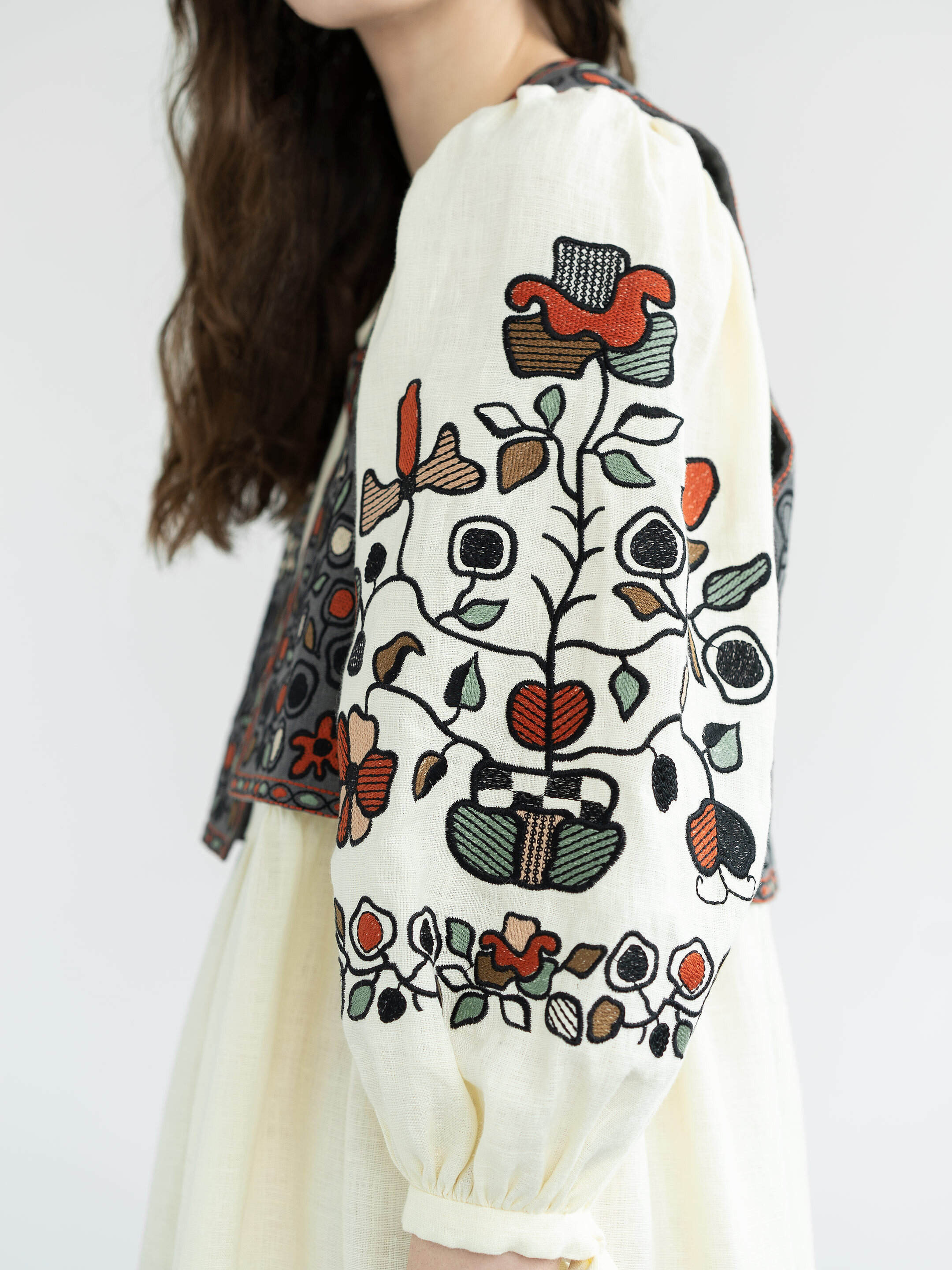 Linen dress with embroidery Zadorozhniy Dress with delivery