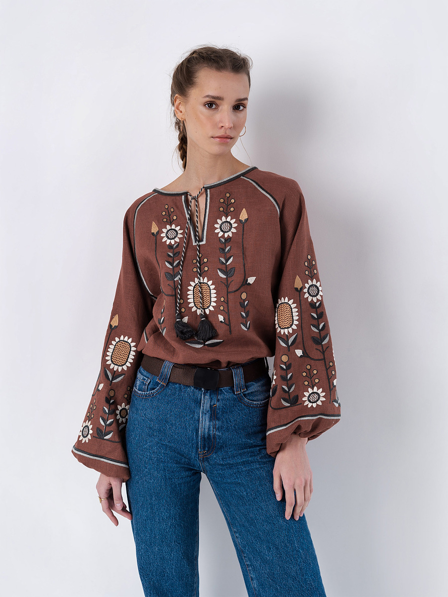 Embroidered shirt with floral ornament LITO 2 [0]