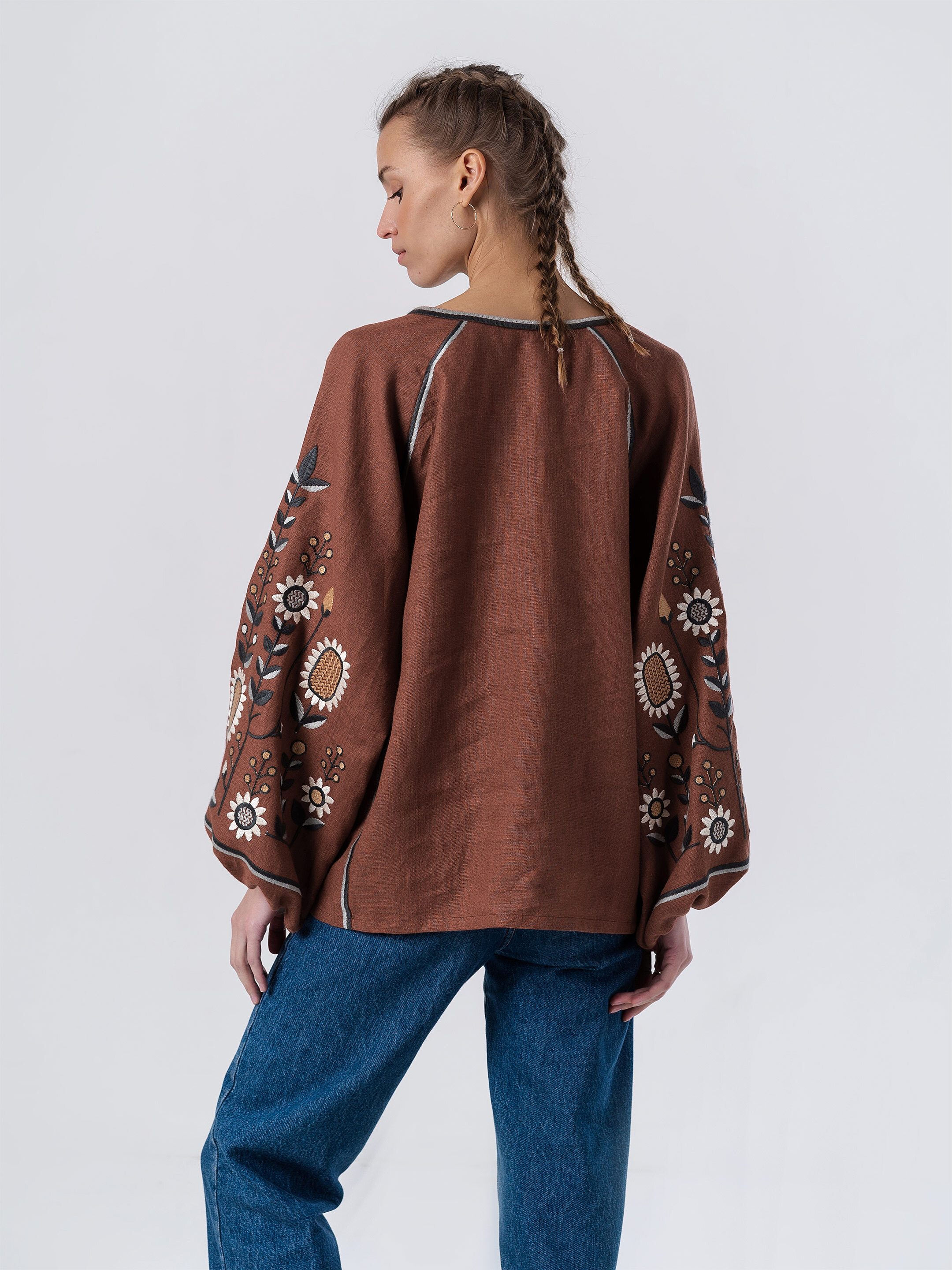 Embroidered shirt with floral ornament LITO 2 in Ukraine