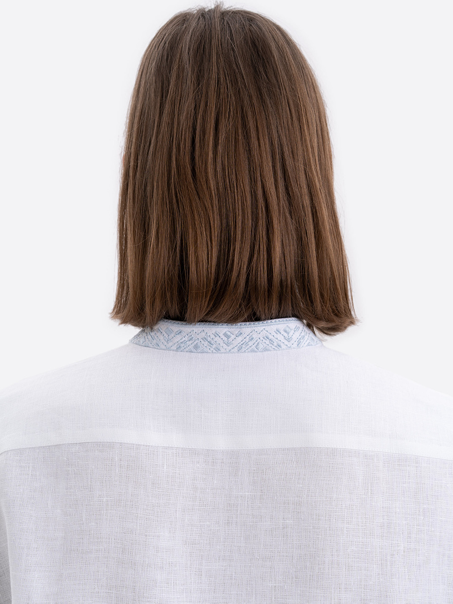 Men's linen shirt with embroidery Sky [0]