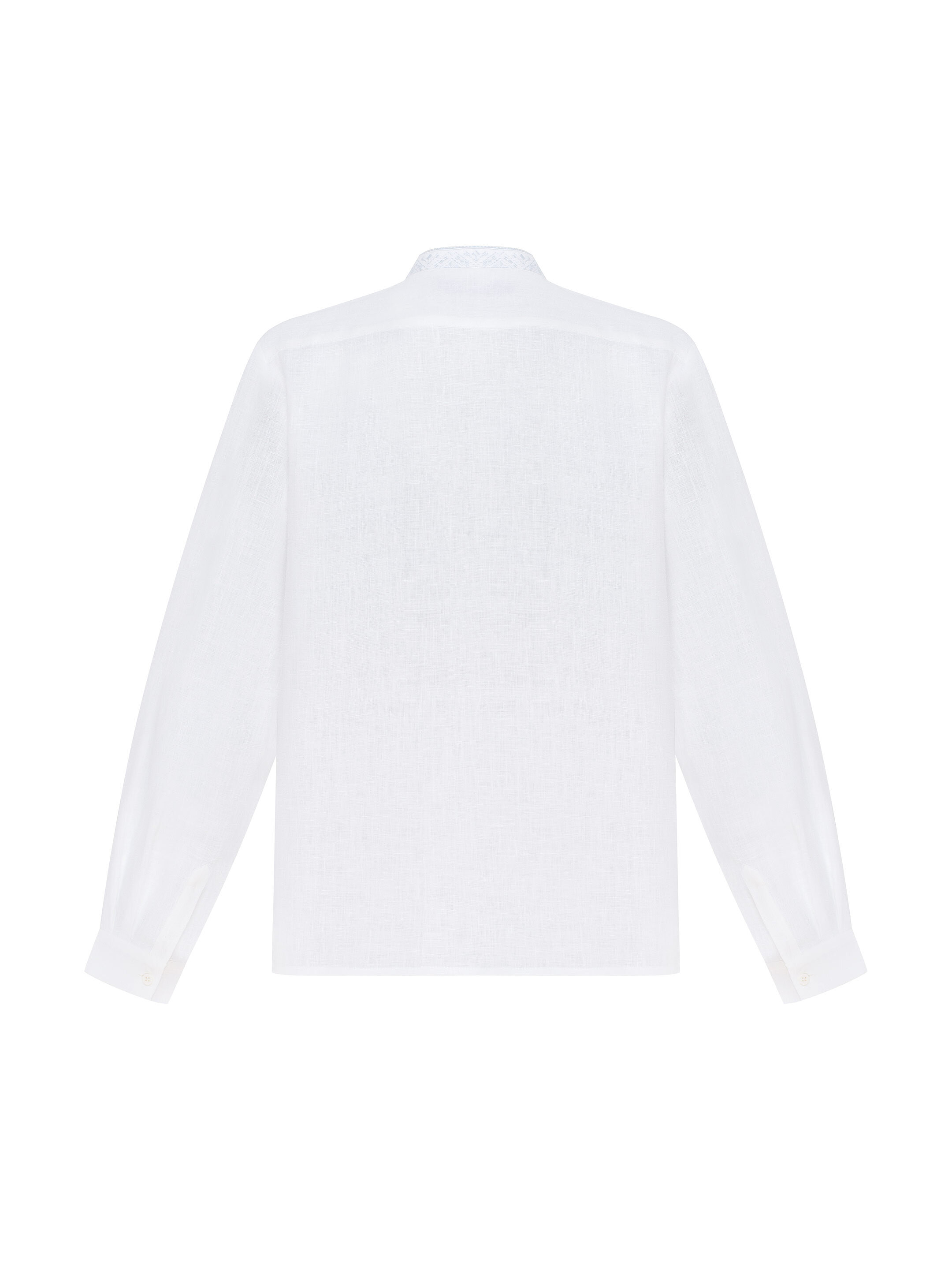 Men's linen shirt with embroidery Sky fitting