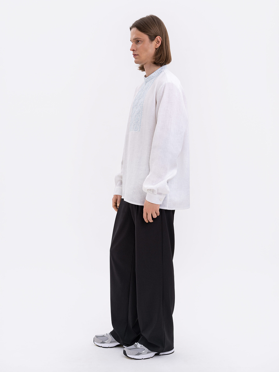 Men's linen shirt with embroidery Sky [0]