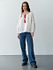 Linen blouse with red and white embroidery Elin