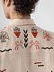Beige linen embroidered shirt  MEN'S SLOVO