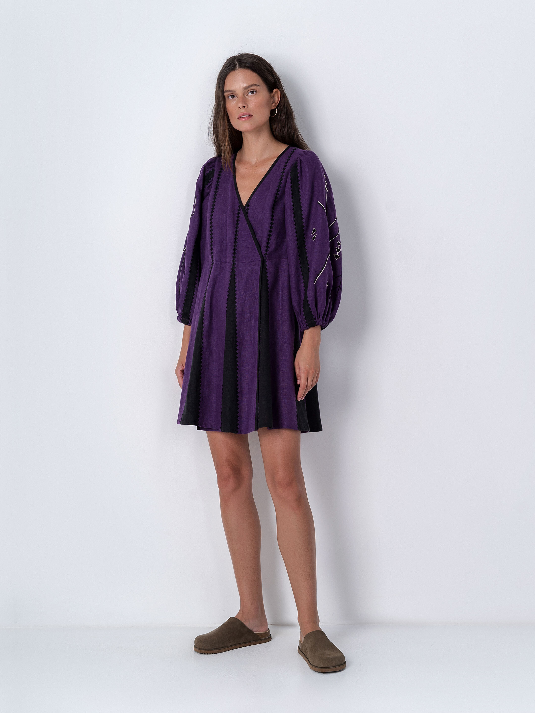 Linen Wrap Dress Geometria  in Ukraine