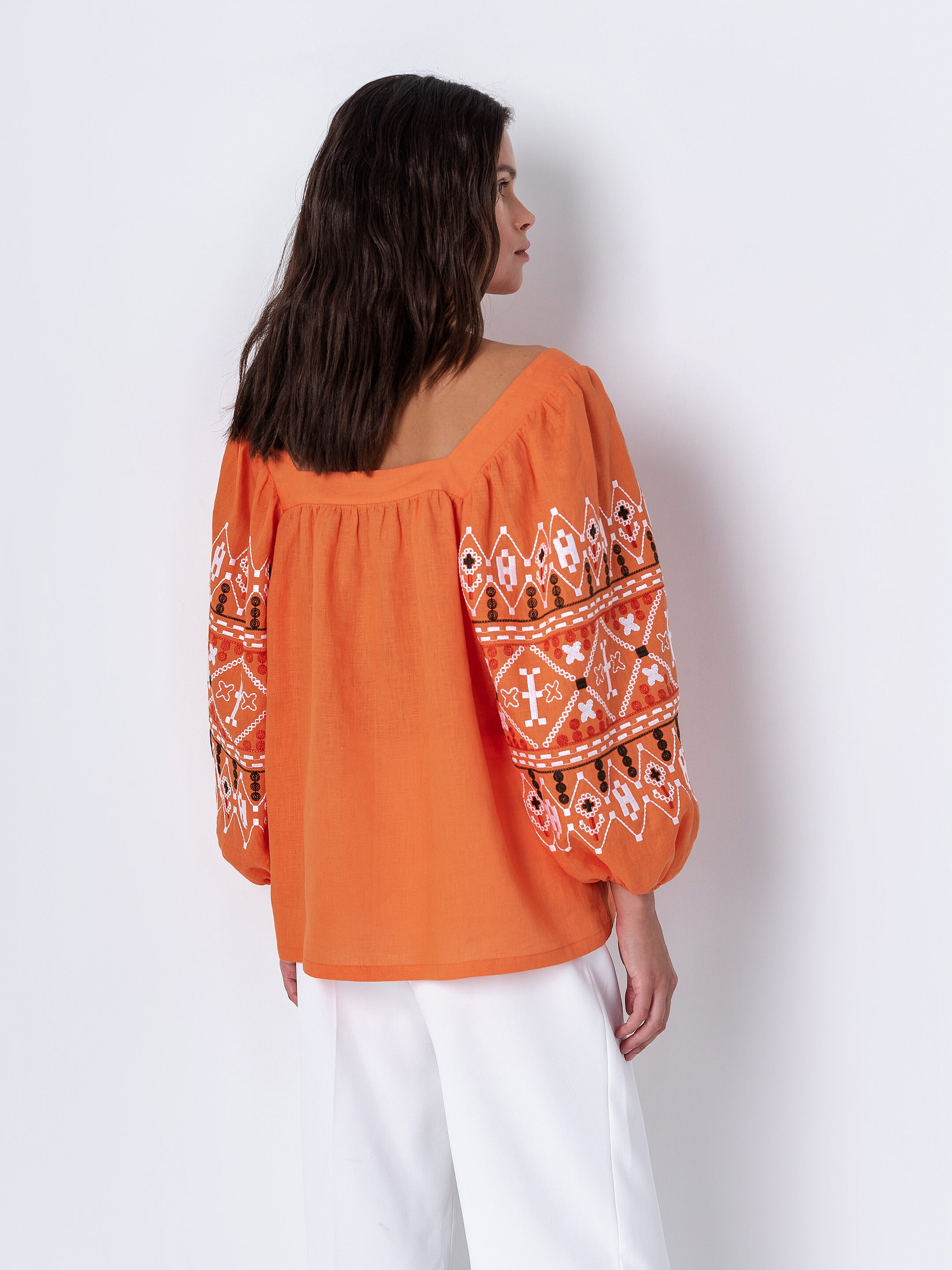 Orange linen blouse Pomaranch in Ukraine