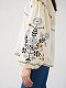 Linen blouse with floral embroidery Obriy