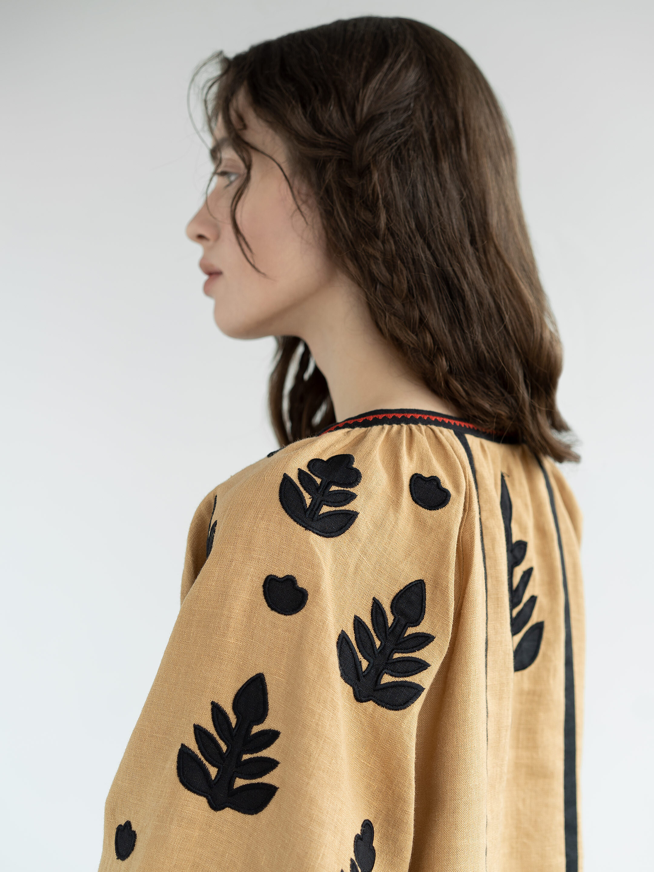 Linen embroidered shirt Korchynskyi Beige buy