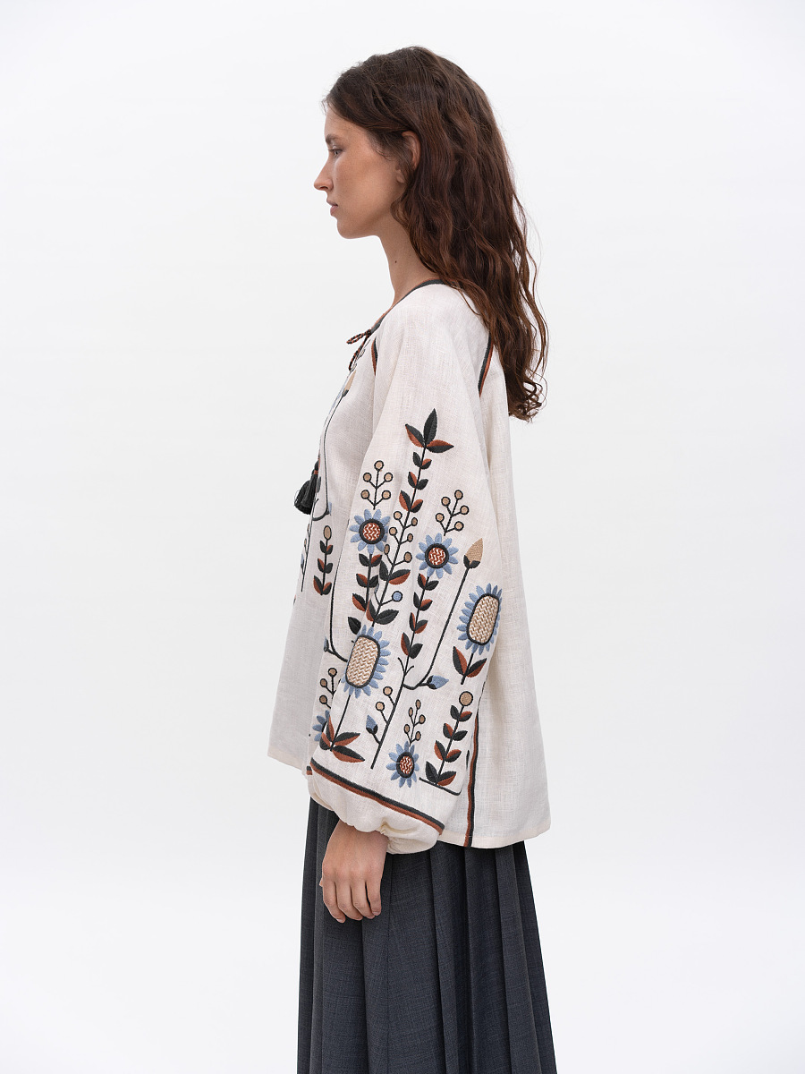 Embroidered shirt with floral ornament Lito [0]