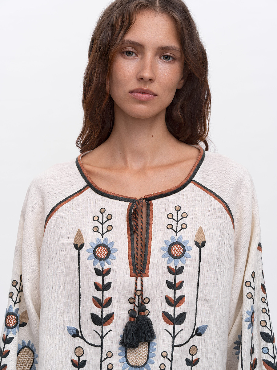 Embroidered shirt with floral ornament Lito [0]