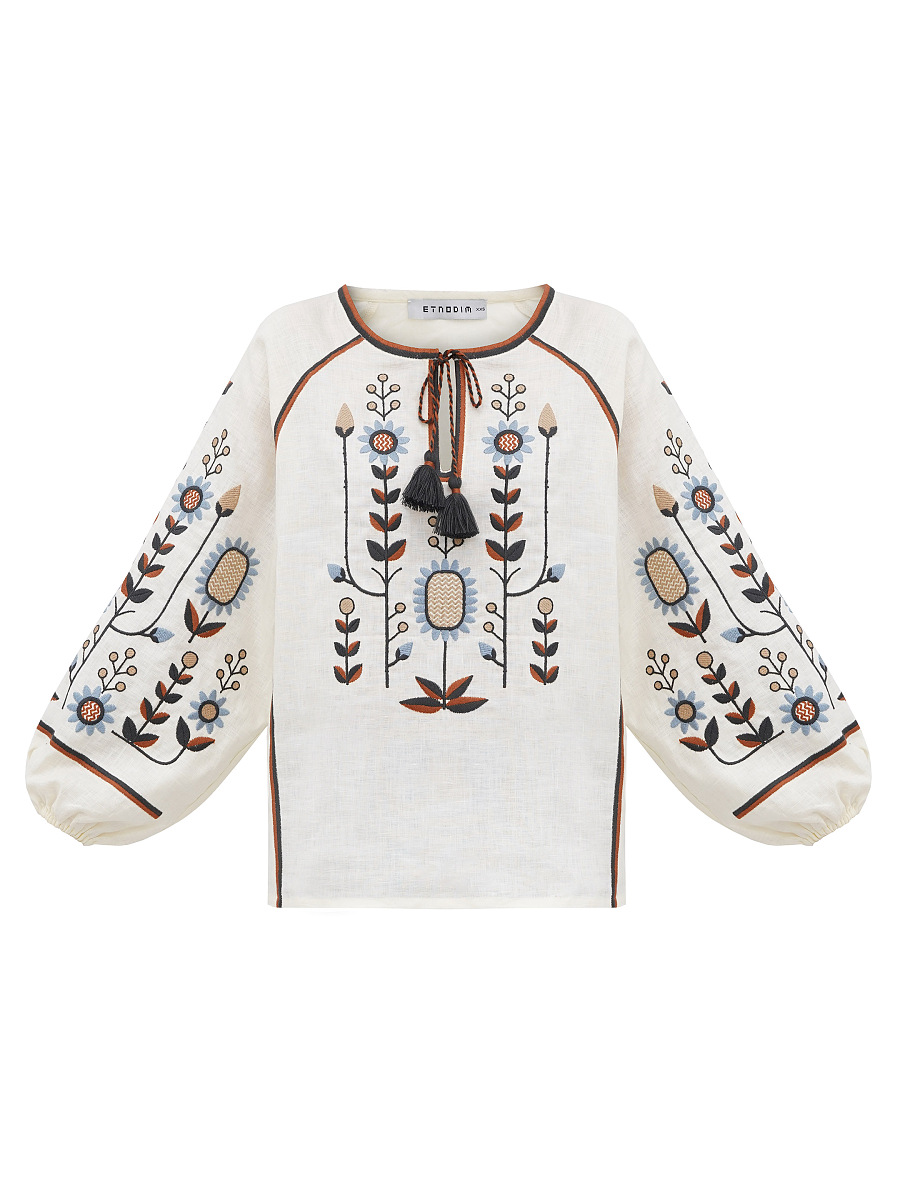 Embroidered shirt with floral ornament Lito [0]
