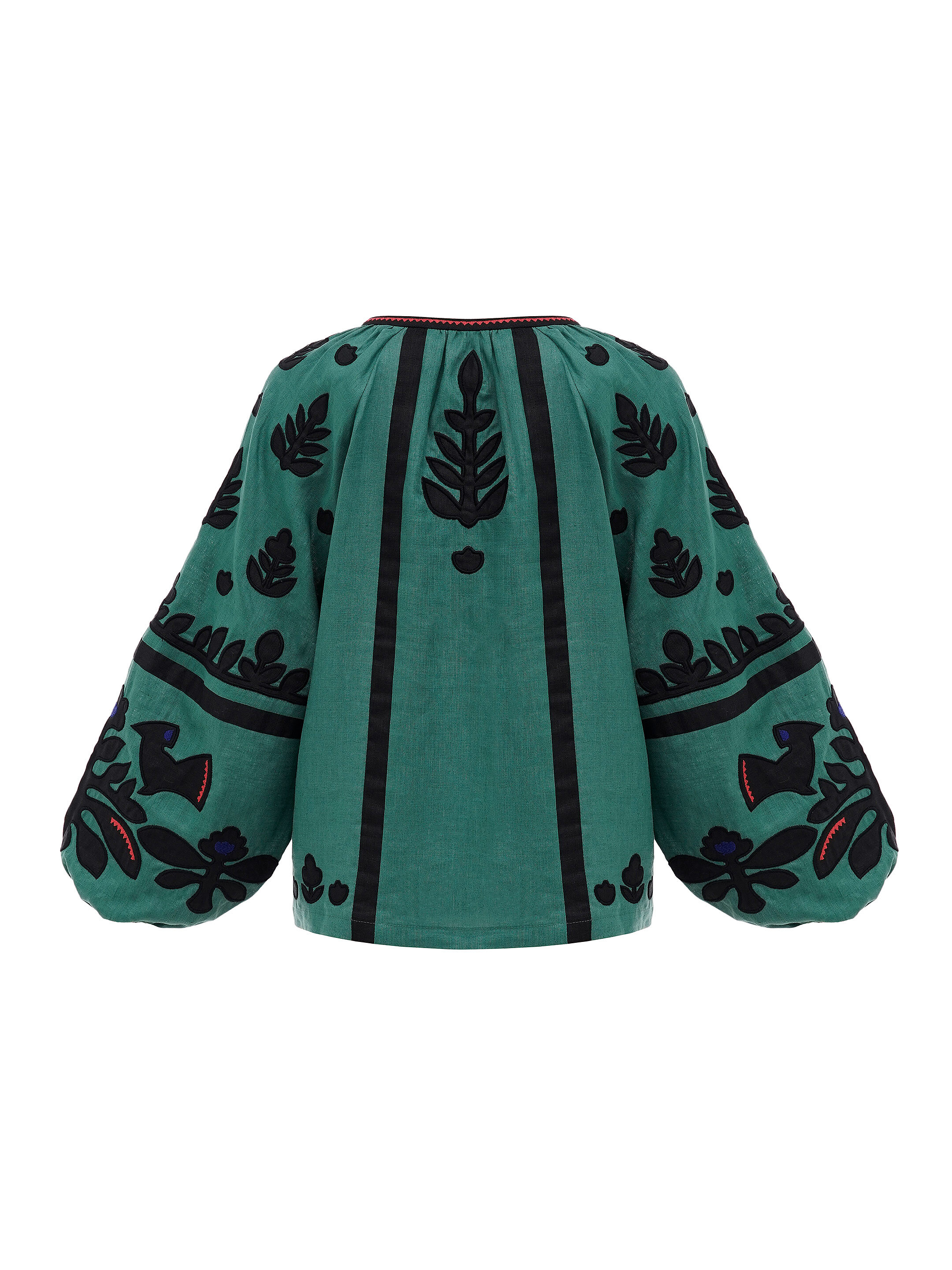 Linen embroidered shirt Korchynskyi Green with delivery