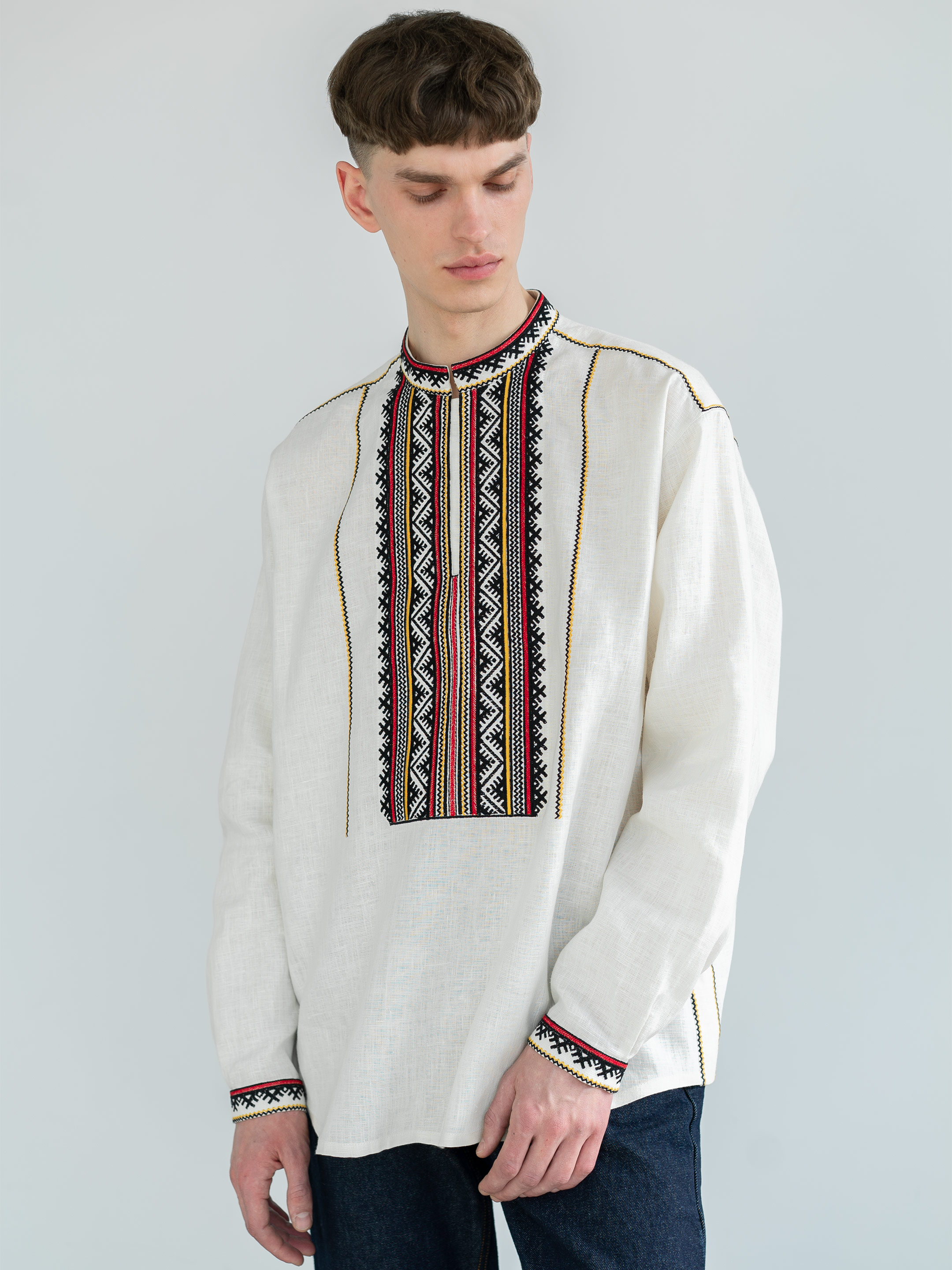 Men's embroidered shirt with a collar Chernihivska buy in Kyiv, price —  Etnodim