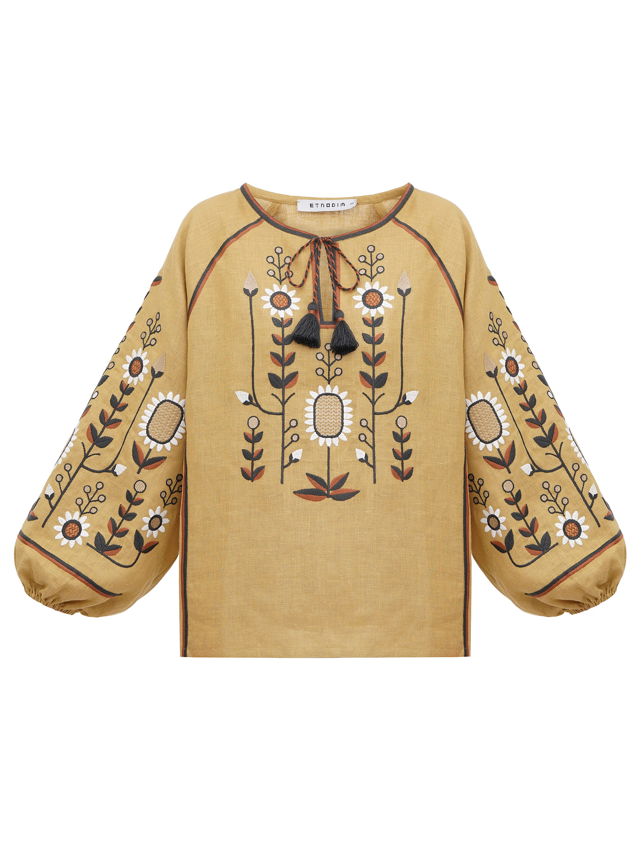 Women's vyshyvanka with floral embroidery Sonyakh fitting