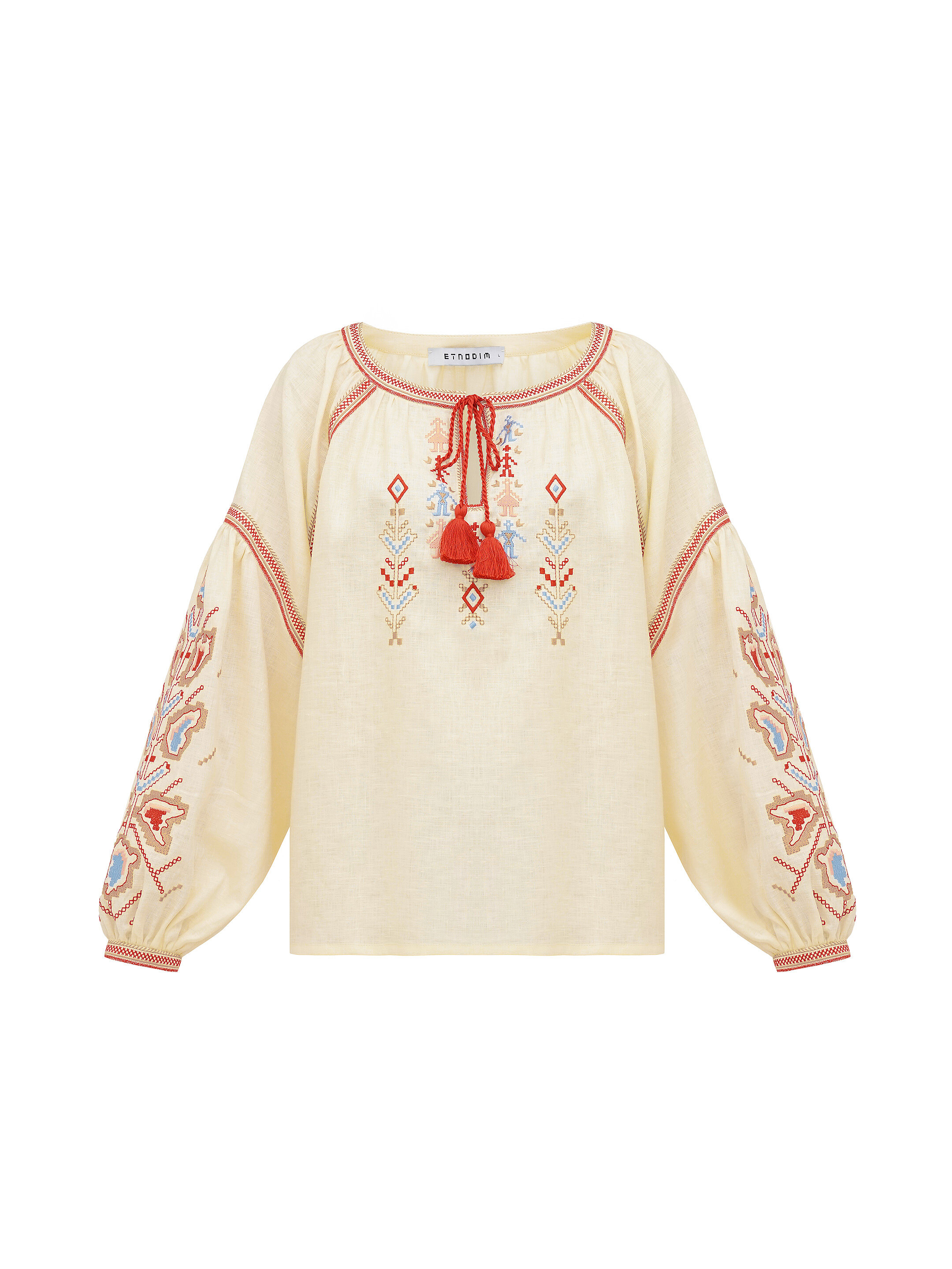 Women's shirt with embroidery of Ukrainian cities-heroes Yednist fitting