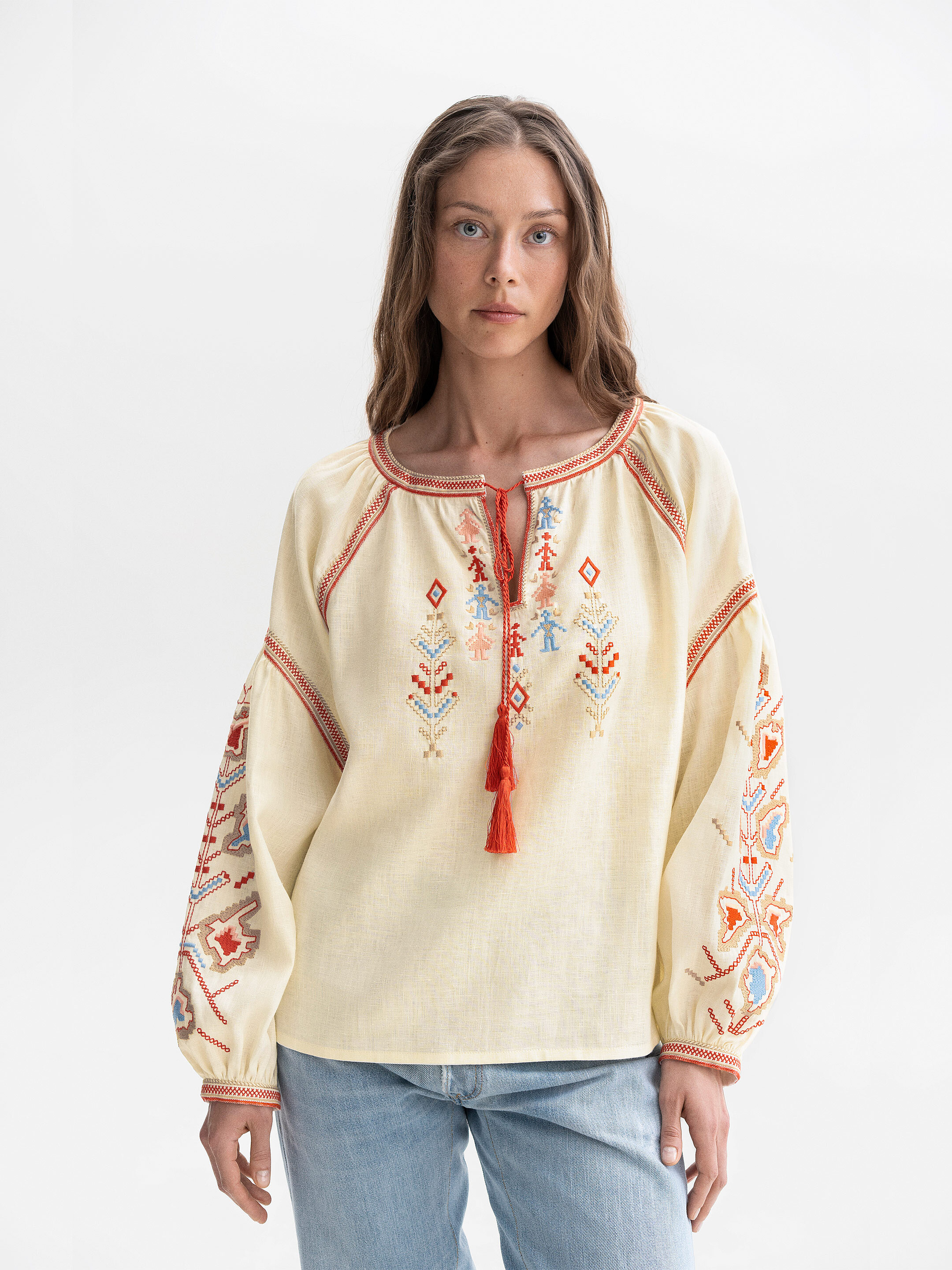 Women's shirt with embroidery of Ukrainian cities-heroes Yednist Buy