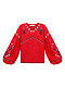 Women's embroidery shirt with floral Obriy Red