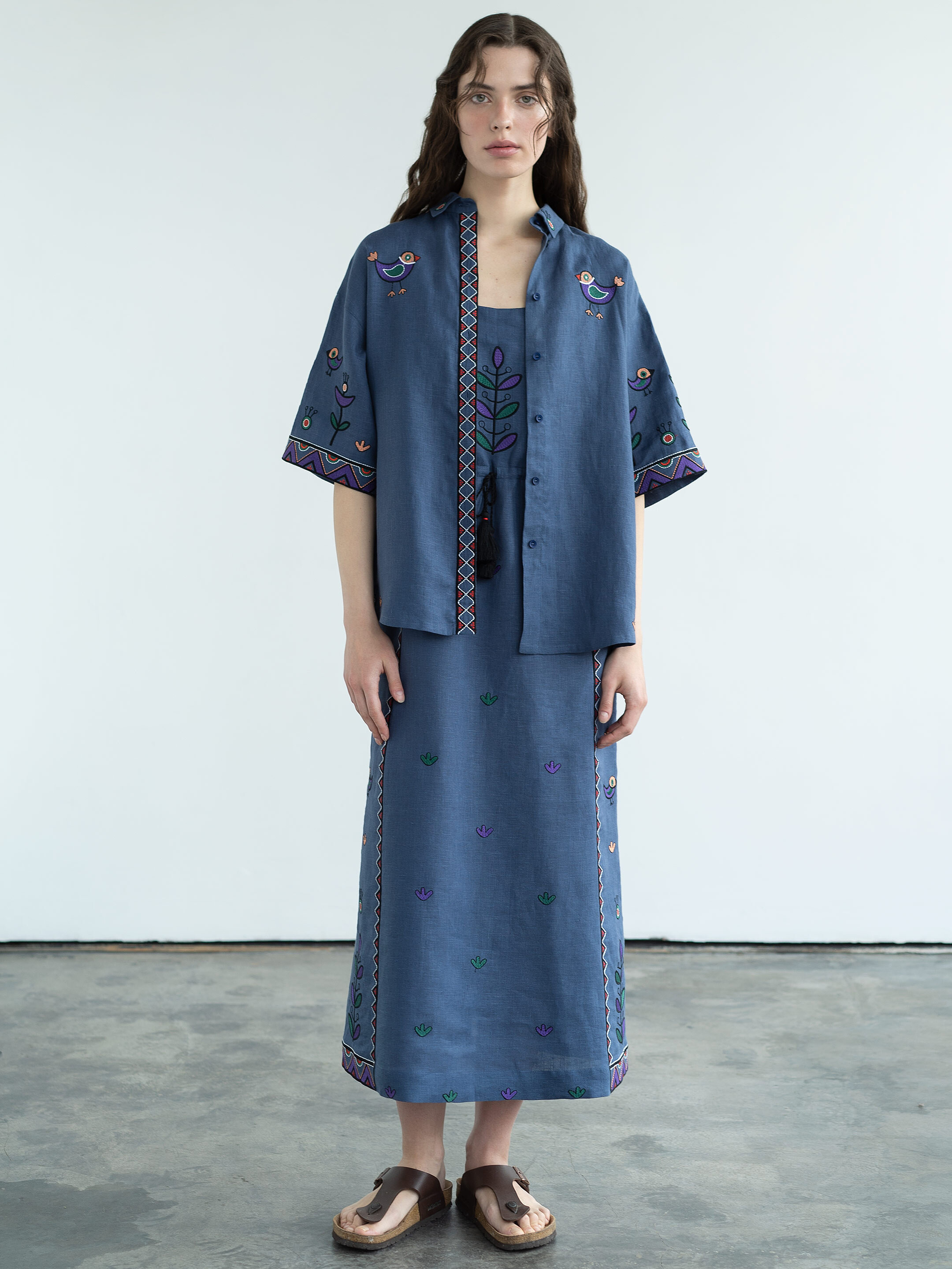 Embroidered sundress Gushul Dress order