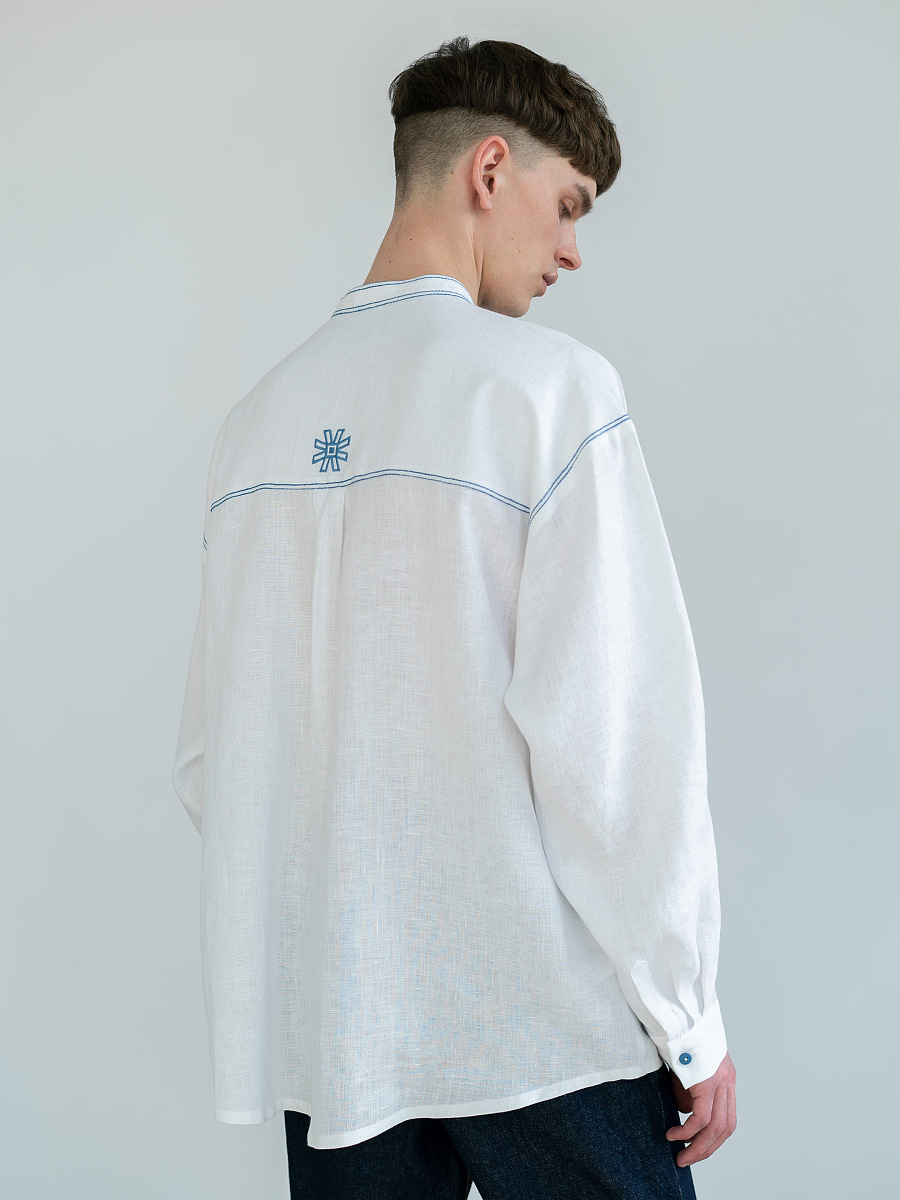 Men's linen shirt with embroidery Adam [0]