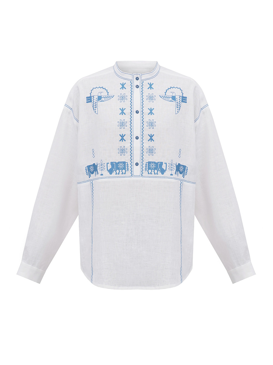 Men's linen shirt with embroidery Adam [0]