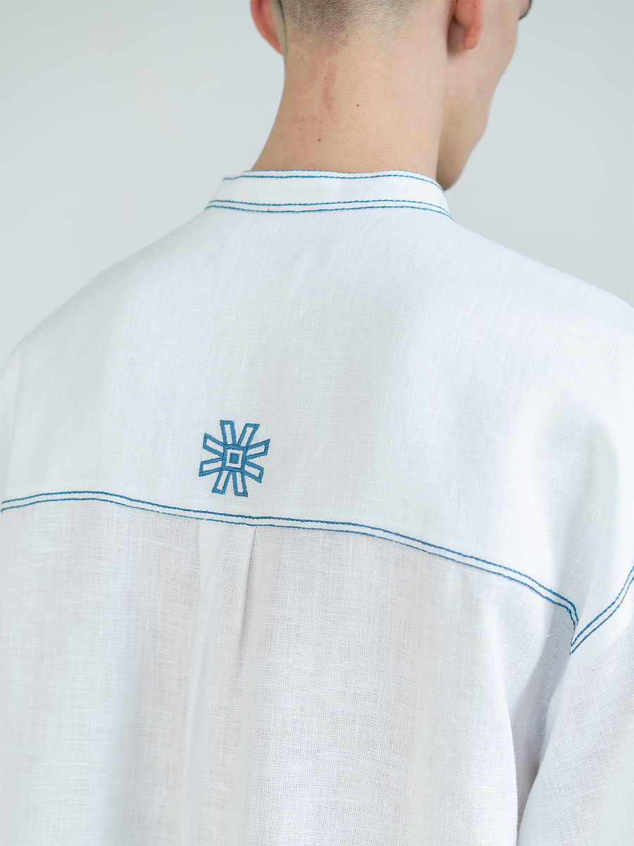 Men's linen shirt with embroidery Adam [0]