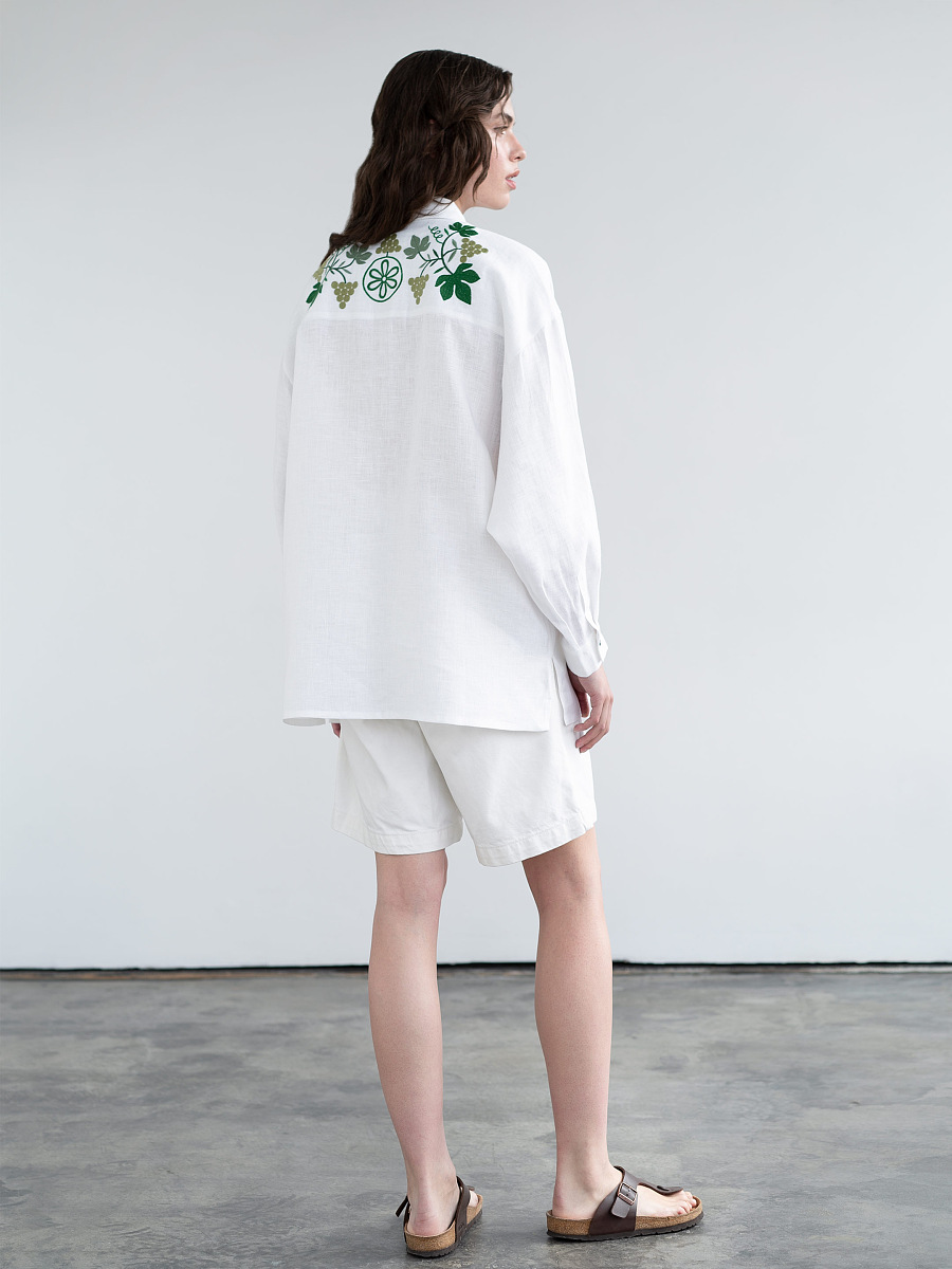 Linen shirt with embroidery Kvity U [0]