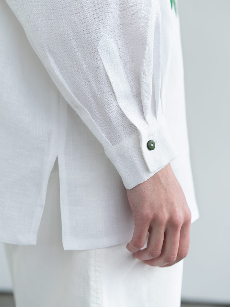 Linen shirt with embroidery Kvity U [0]