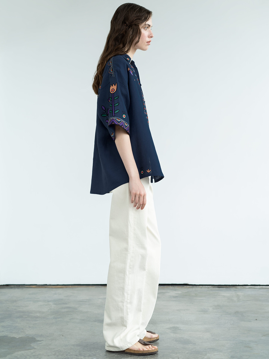 Linen shirt with embroidery Gushul Shirt [0]