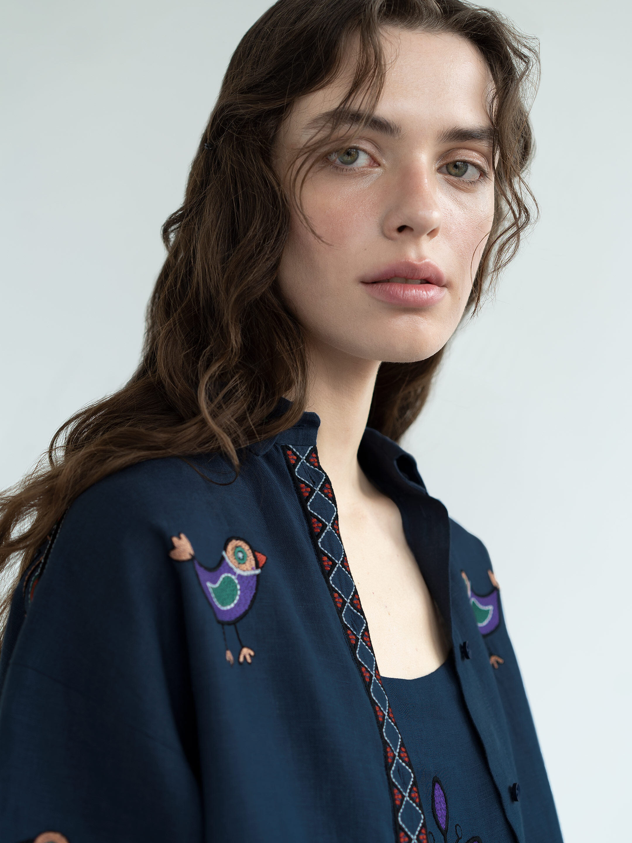 Linen shirt with embroidery Gushul Shirt sizes