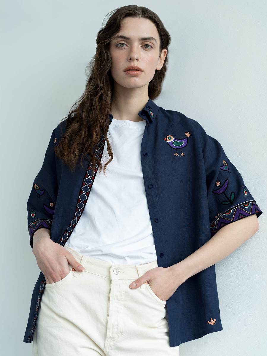 Linen shirt with embroidery Gushul Shirt [0]