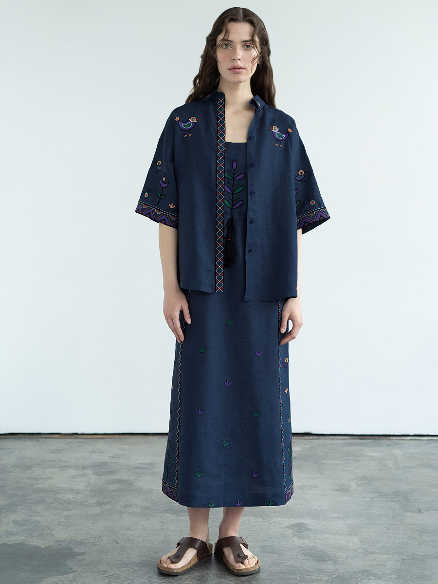 Linen shirt with embroidery Gushul Shirt [0]