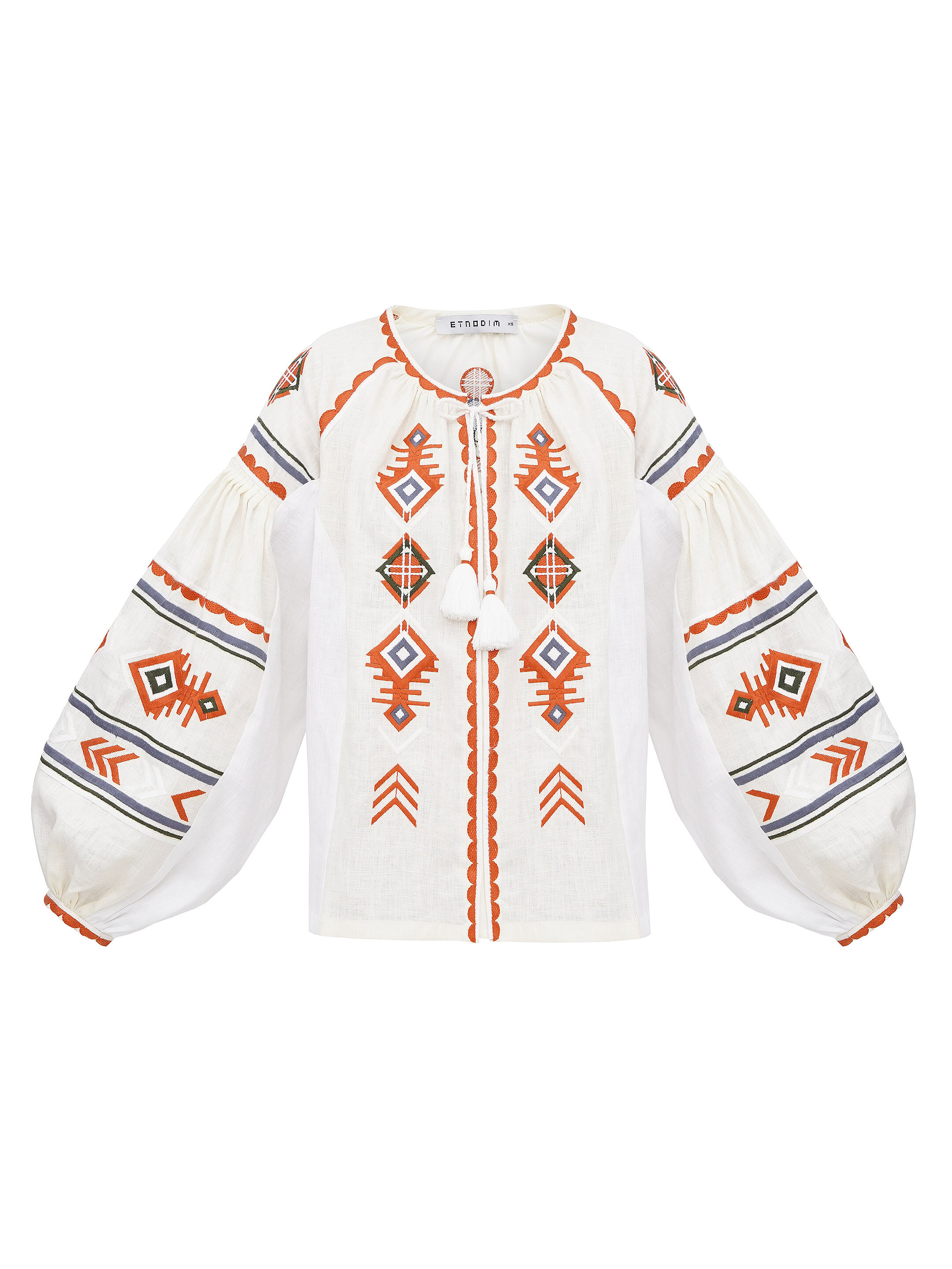 Linen embroidered shirt in boho style Pole choose