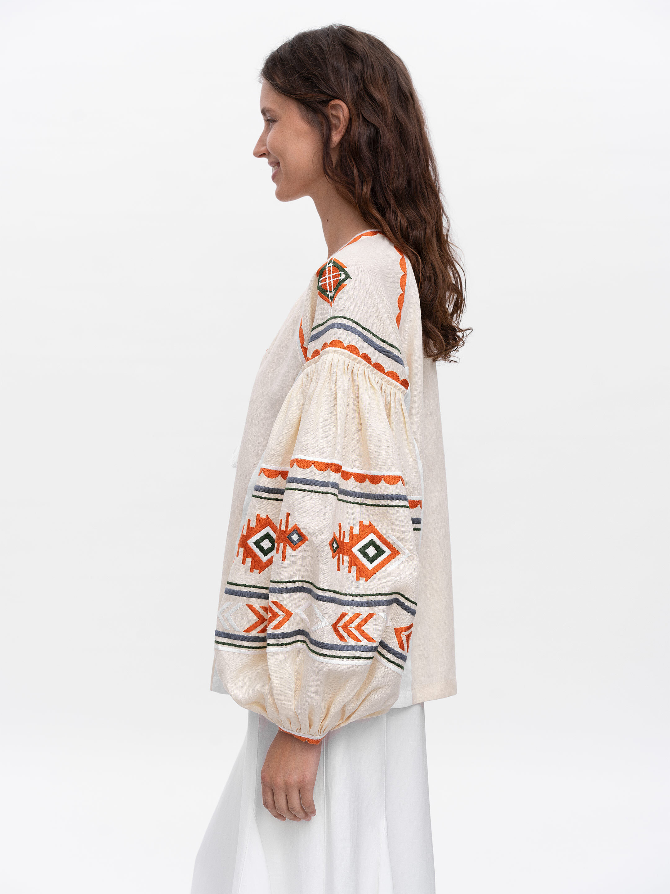Linen embroidered shirt in boho style Pole in Ukraine