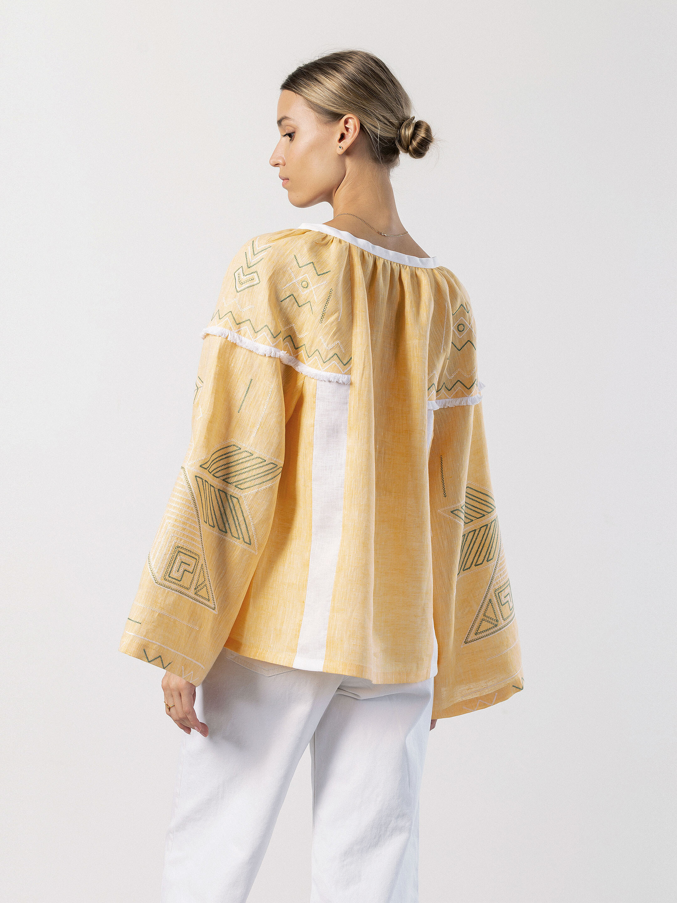 Linen embroidered free cut shirt Zozu in Ukraine